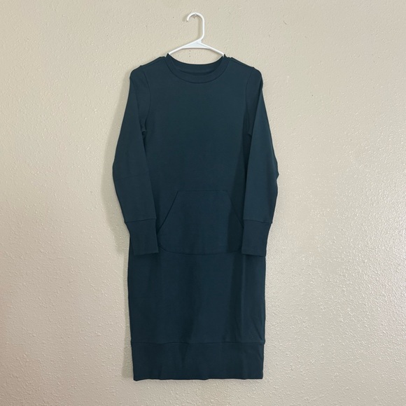 Universal Standard Bree Sweatshirt Dress in Deep Sea - Picture 2 of 7